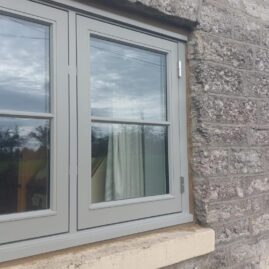 Bespoke Accoya flush casement windows installed at Orchard View, West Pennard.