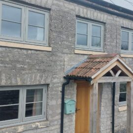 Bespoke Accoya flush casement windows installed at Orchard View, West Pennard.