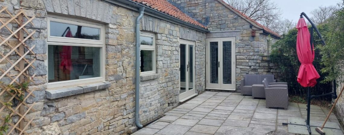 Accoya and hardwood timber windows, French doors, bi-folds, and front door installed in Shapwick, Somerset