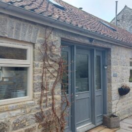 Accoya and hardwood timber windows, French doors, bi-folds, and front door installed in Shapwick, Somerset