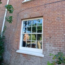 Accoya and sapele sliding sash and casement windows with slim double glazing installed in North Curry, Somerset