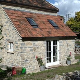 Bespoke Accoya timber French doors and windows listed building Pilton Somerset